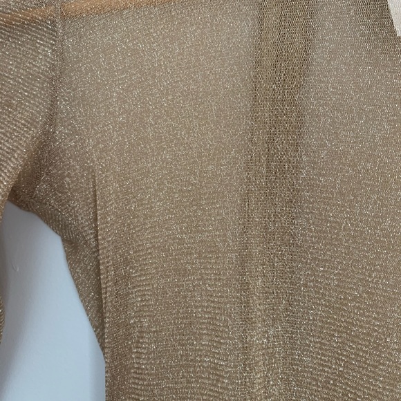 Gold sheer shimmer bodysuit - Picture 2 of 4